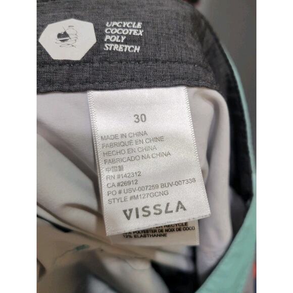 Vissala Board Shorts Mens Sz 30 Upcycle Cocotex Poly Stretch - Picture 10 of 13